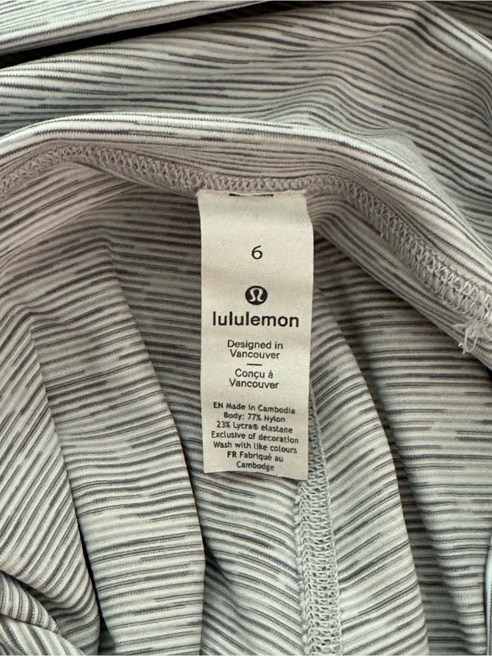 Lululemon Wunder Under Crop II *Roll Down Scallop* We Are From Space Nimbus Sz 6 - Picture 12 of 13